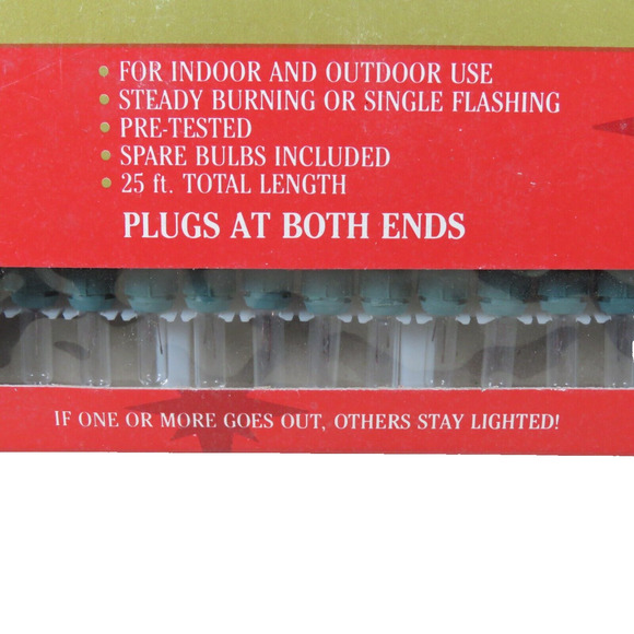 Vintage Christmas String Lights Santa Trim Clear 50 Super Bright Holiday Decor - Picture 5 of 12